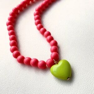 L@@k dif colors Necklace Pink Green Blue Orange Red  Choker Resin Bohemian